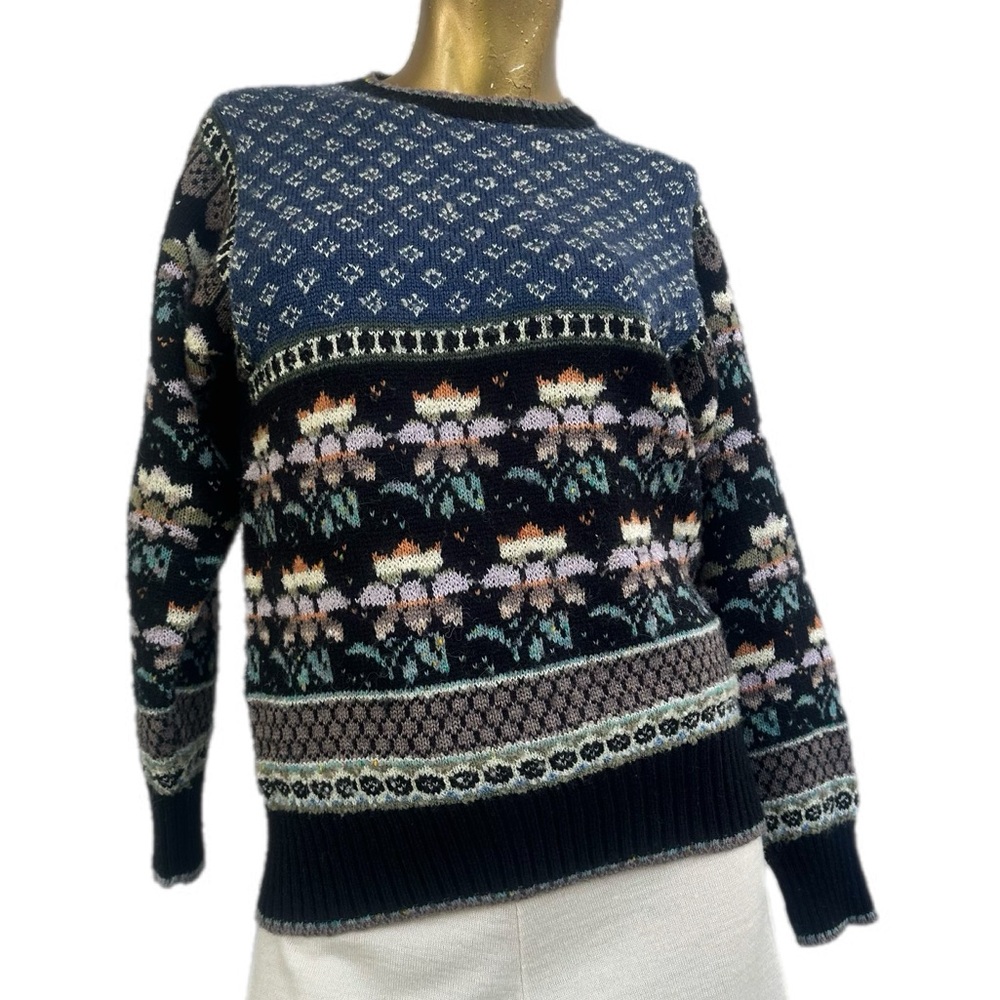 Vintage Fair Isle Knit Crewneck Sweater The Import Workshop Acrylic blend-size S